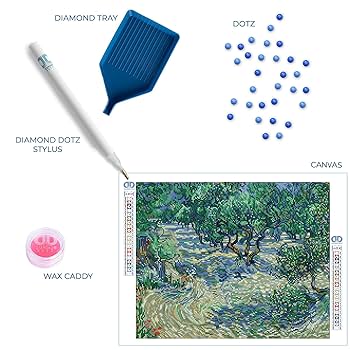 Amazon.com: DIAMOND DOTZ Olive Orchard Van Gogh Landscape
